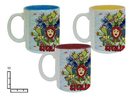 MUG SUBLIMAZIONE INTERNO COL. 11OZ S/3 SICILIA