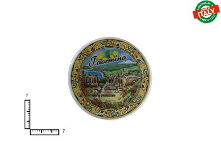 MAGNETE PIATTINO CERAMICA CM7 TAORMINA SICILIA