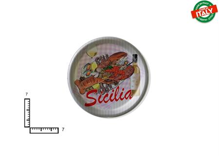 MAGNETE PIATTINO CERAMICA CM7 PRODOTTI TIPICI SICILIA