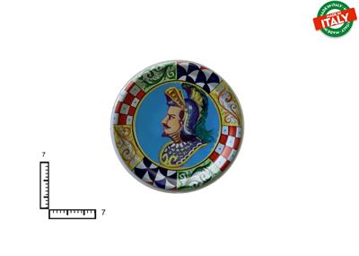 MAGNETE PIATTINO CERAMICA CM7 PUPI PERSONAGGI SICILIA