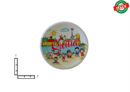 MAGNETE PIATTINO CERAMICA CM7 BIMBI SICILIA