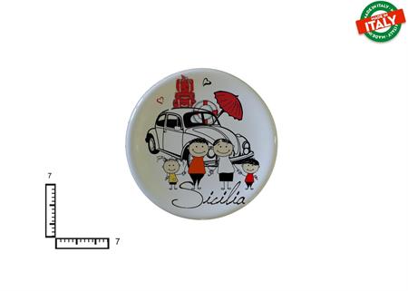 MAGNETE PIATTINO CERAMICA CM7 BIMBI SICILIA