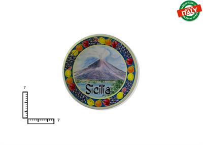 MAGNETE PIATTINO CERAMICA CM7 VEDUTE SICILIA