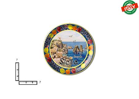 MAGNETE PIATTINO CERAMICA CM7 SCOPELLO SICILIA