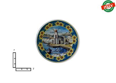 MAGNETE PIATTINO CERAMICA CM7 VEDUTE SICILIA