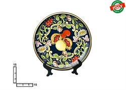 PIATTO CERAMICA CM15 FRUTTA FIORI