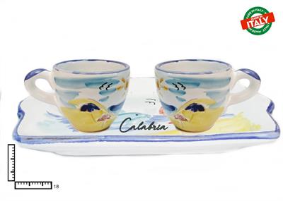 SET CAFFE' CERAMICA X2 RETT. L.INCISA CALABRIA