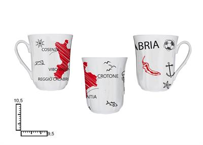 MUG CERAMICA CM10.5X9.5 CALABRIA