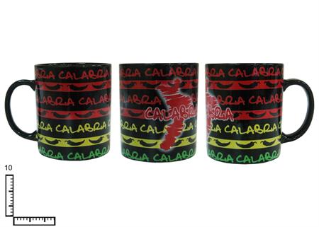 MUG CERAMICA NERO CM13X10 10OZ CALABRIA