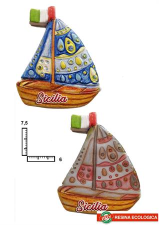 MAGNETE RESINA BARCA SICILIA