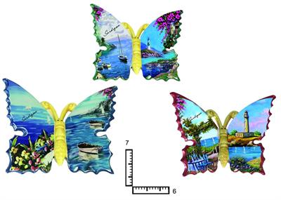MAGNETE FARFALLA CERAMICA IMM. SARDEGNA