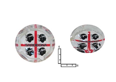 POSACENERE VETRO TONDO CM6 SARDEGNA