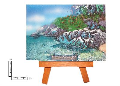 QUADRO RESINA SU CAV. CM18X23 ROCCIA SARDEGNA