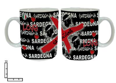 MUG CERAMICA BIANCO SUBLIMAZIONE CM10 LOVE SARDEGNA