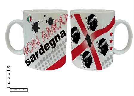 MUG CERAMICA BIANCO SUBLIMAZIONE CM10 MON AMOUR SARDEGNA