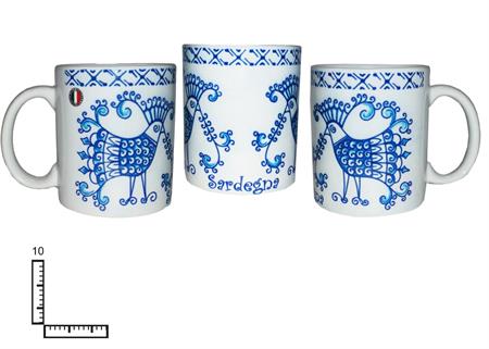 MUG CERAMICA BIANCO SUBLIMAZIONE CM10 PAVONCELLA B SARDEGNA