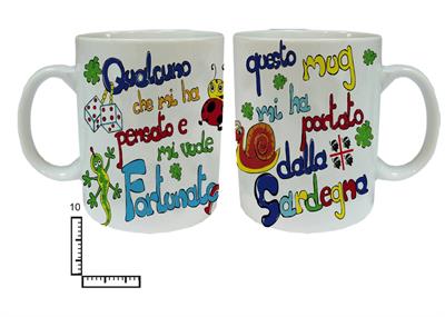 MUG CERAMICA BIANCO SUBLIMAZIONE SARDEGNA QUALCUNO CHE....