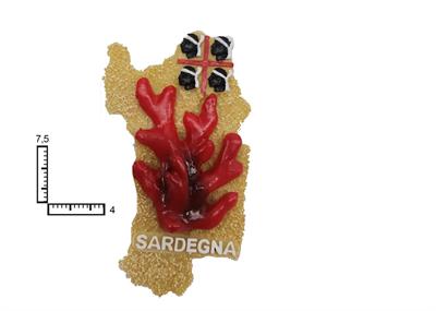 MAGNETE RESINA FUST. CARTINA SARDEGNA SABBIATO