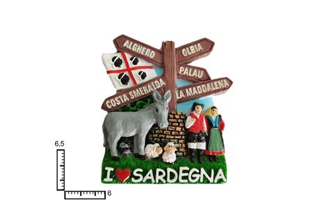 MAGNETE RESINA INSEGNE I LOVE SARDEGNA