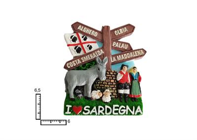 MAGNETE RESINA INSEGNE I LOVE SARDEGNA