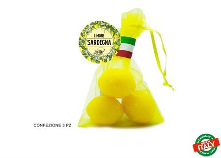 SACCHETTO 3PZ SAPONE LIMONE SARDEGNA