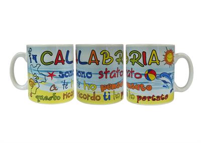 MUG SUBLIMAZIONE BIANCO CM9X8.5 SOUVENIR CALABRIA