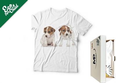 T-SHIRT BABY ECO CANI 700 COL.BIANCO