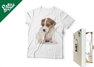 T-SHIRT BABY ECO CANE 701 COL.BIANCO