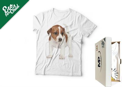 T-SHIRT BABY ECO CANE 702 COL.BIANCO