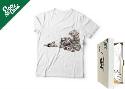 T-SHIRT BABY ECO GATTO 704 COL.BIANCO