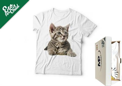 T-SHIRT BABY ECO GATTO 706 COL.BIANCO