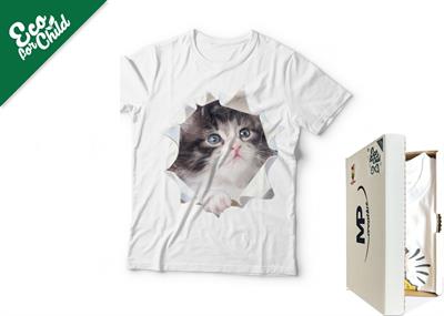 T-SHIRT BABY ECO GATTO 708 COL.BIANCO