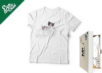 T-SHIRT BABY ECO GATTI 717 COL.BIANCO