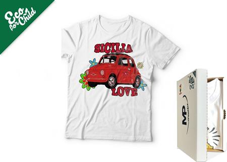 T-SHIRT BABY ECO AUTO SICILIA 506SI COL.BIANCO