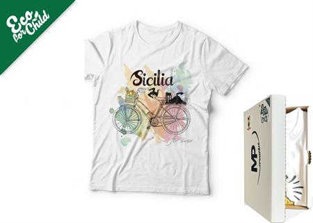 T-SHIRT BABY ECO BICI SICILIA 511SI COL.BIANCO