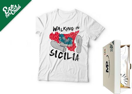 T-SHIRT BABY ECO WALKING IN SICILIA 524SI COL.BIANCO