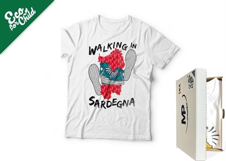 T-SHIRT BABY ECO WALKING IN SARDEGNA 524SA COL.BIANCO