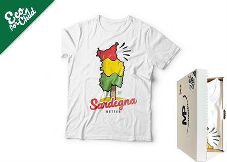 T-SHIRT BABY ECO GELATO SARDEGNA 538SA COL.BIANCO