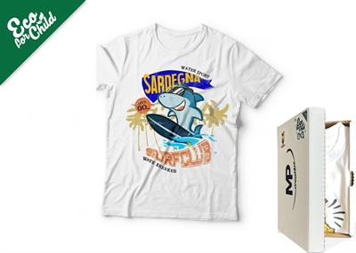 T-SHIRT BABY ECO SURFCLUB SARDEGNA 547SA COL.BIANCO