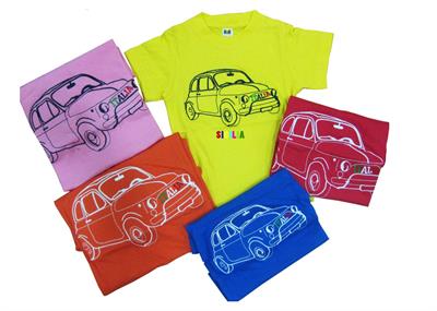 T-SHIRT COTONE COLORI ASS. BABY GR.150 RICAMO AUTO