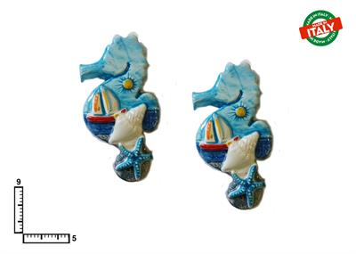 MAGNETE PESCE CAV.MAR.S/6 COLORATO CERAMICA