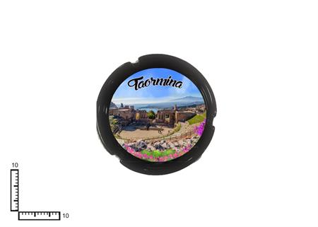 POSACENERE CERAMICA TONDO NERO CM10 TAORMINA