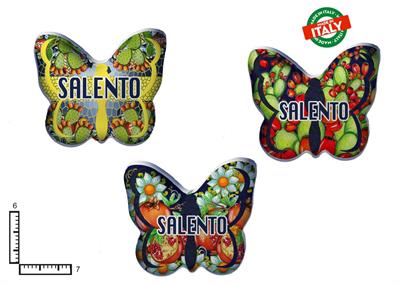 MAGNETE FARFALLA CERAMICA SALENTO S/3