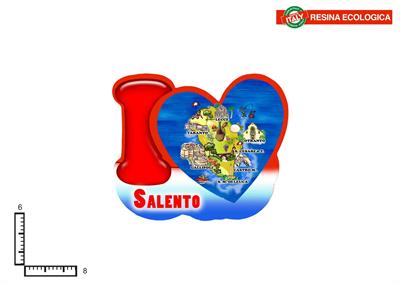 MAGNETE RESINA I LOVE SALENTO