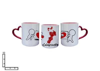 MUG SUBLIMAZIONE BIANCO/ROSSO MAN.CUORE CALABRIA