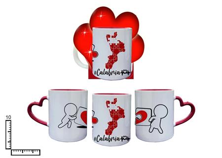 MUG SUBLIMAZIONE BIANCO/ROSSO MAN.CUORE C/BLISTER CALABRIA