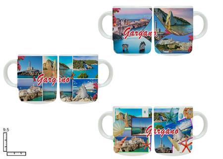 MUG SUBLIMAZIONE BIANCO CM10 GARGANO S/3