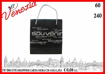 SHOPPER CARTA NERA CM 14X11.5X5