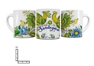 MUG CERAMICA BIANCO SUBLIMAZIONE CM10 SARDEGNA PAVONCELLA 1