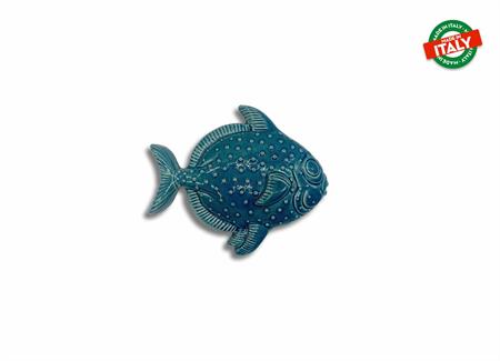 MAGNETE PESCE RE CA.CM7 BLU CERAMICA